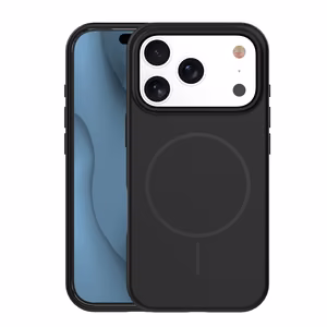 Silikoninis Thin Mag dėklas for iPhone 17 Pro Max 6,9" juodas