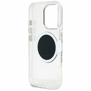 Guess IML Metal Colored Circle Classic Logo Magnetinis dėklas telefonui iPhone 16 Pro Max - juodas