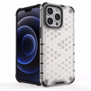 Honeycomb Case šarvu dangtelis su TPU buferiu iPhone 13 Pro žalias