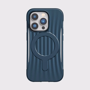 Raptic X-Doria Clutch dėklas iPhone 14 Pro su Magnetine galinė mėlyna danga