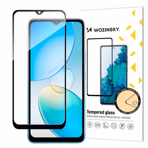 Wozinsky Pilnas klijavimas Infinix Hot 12i Pilnas ekranas Apsauginis stiklas su rėmeliu juodas (draugiškas dėklui)