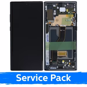 Ekranas skirtas Samsung N975 Note 10 Plus su rėmeliu / Aura Black / (Service Pack)