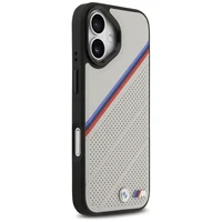 BMW M Tricolor Metal Logo MagSafe dėklas telefonui iPhone 17 - pilkas