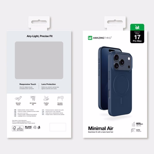 AmazingThing Minimal Air dėklas telefonui iPhone 17 Pro Max suderinamas su MagSafe - mėlynas