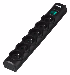 Ever OPTIMA surge protector 1.5 m (6 x UTE; 10 A; black) (T/LZ08-OPT015/0000)