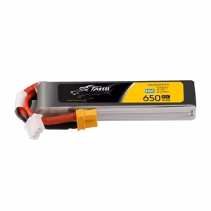 „Lipo Tattu“ akumuliatorius 2s, 650 mAh, 95C, 7,6 V, HV su XT30 jungtimi, ilgas korpusas