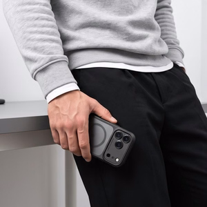 Tech-Protect MagPeak MagSafe CC dėklas, skirtas iPhone 18 Pro Max / 17 Pro Max, matinis juodas