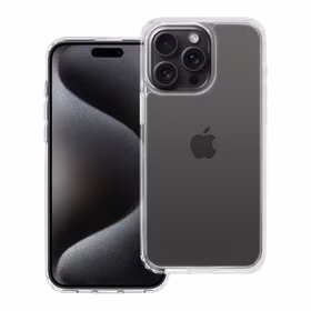 SUPER CLEAR HYBRID dėklas telefonui IPHONE 15 Pro skaidrus