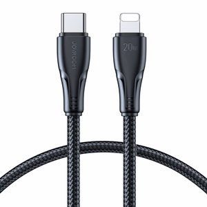 Joyroom Surpass Series A11 Lightning / USB-C 20W 1.2 m kabelis - juodas