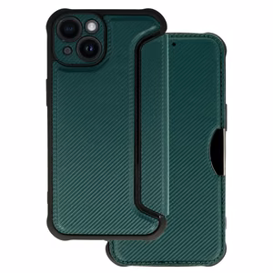 Razor Carbon Knygos dėklas Iphone 14 tamsiai žalias