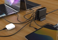 Gembird TA-UC-2A4C-PD75-01-BK mobiliojo įrenginio kroviklis Universalus Juoda AC Spartusis įkrovimas Vidaus