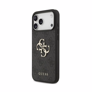 Dėklas Guess PU 4G Metal Logo Apple iPhone 18 Pro pilkas