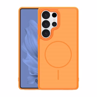 Frame Thin Mag dėklas for Samsung Galaxy S25 Ultra oranžinis