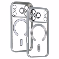 Metalinis Magsafe dėklas iPhone 17 Pro sidabrinis