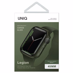 Uniq Legion dėklas Apple Watch Series 7/8/9 45mm – žalias/žalias