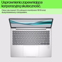 HP EliteBook 640 G11 Intel Core Ultra 5 135U nešiojamas kompiuteris 35,6 cm (14") WUXGA 16 GB DDR5-SDRAM 512 GB SSD Wi-Fi 6E (802.11ax) Windows 11 Pro AI PC sidabrinis