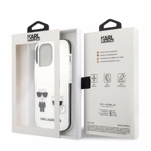 Karl Lagerfeld KLHCP13LTPEKCW iPhone 13 Pro / 13 6.1" hardcase white/white Karl&Choupette