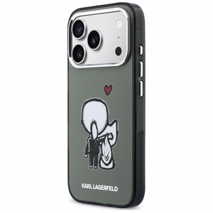 Karl Lagerfeld Karl & Choupette Back MagSafe Dėklas for iPhone 17 Pro Max - juodas