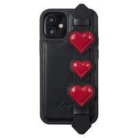 Kingxbar Sweet Series dėklas telefonui dekoruotas originaliais Swarovski kristalais iPhone 12 mini juodas