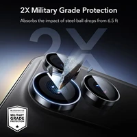 ESR Armorite kameros apsauga iPhone 14 Pro / Pro Max / 15 Pro / Pro Max / 16 Pro / Pro Max / 17 Pro / Pro Max - juodas