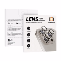 Apsauginis stiklas kameros lęšiams Tel Protect 3D Lens ant kameros Iphone 14/14 Plus/16e skaidrus (2 vnt.)