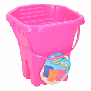 Eddy Toys pilies formos smėlio kibirėlis, 20 cm, rožinis