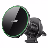 Automobilinis laikiklis Joyroom "JR-ZS214" Qi2 juodas (belaidis įkrovimas 15W) (magnetinis / oro grotelės)