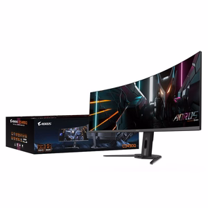 GIGABYTE CO49DQ OLED išlenktas žaidimų monitorius - 5120x1440 (DQHD), 1800R, 144Hz, 0.03ms, KVM, FreeSync Premium Pro, HDMI 2.1