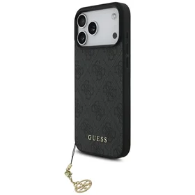 Guess 4G Charms Collection MagSafe dėklas telefonui iPhone 17 Pro Max - juodas