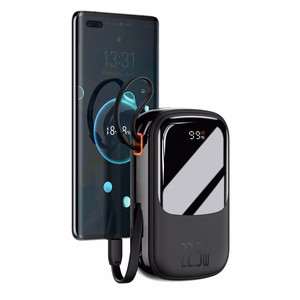 Baseus išorinė baterija 20000mAh Qpow Pro - USB + Type C - PD 22,5W su Type C kabeliu (PPQD060301) juoda