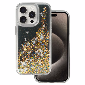 Snowflake Series dėklas telefonui Iphone 15 Plus juodas