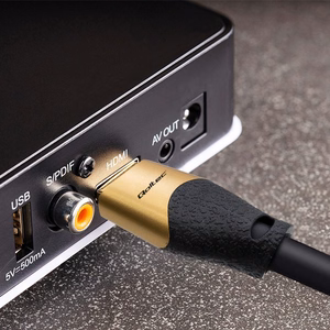 Qoltec 50355 – HDMI 2.1 Ultra High Speed laidas, 8K 60 Hz, 28 AWG, auksinis, 2 m