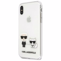 Karl Lagerfeld Karl & Choupette iPhone Xs Max dėklas telefonui - skaidrus