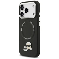 Karl Lagerfeld Karl & Choupette Pins MagSafe dėklas telefonui iPhone 17 Pro Max - juodas