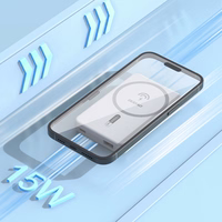 Išorinė baterija Dudao K14S+ 10000mAh 20W USB-A / USB-C / Magnetinis su stovu - balta