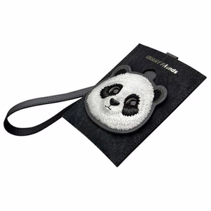 Nimmy Big Eyed Pet 2.0 Panda 3-in-1 Dėklas telefonui + Piniginė + Sekimo įrenginio dėklas - juodas (m)
