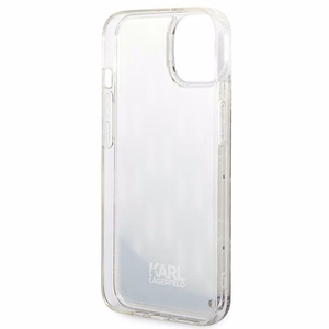 Karl Lagerfeld KLHCP14SLMNMS iPhone 14 6.1 "kietasis dėklas sidabrinis / sidabrinis skystas blizgutis Monogram