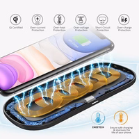 Belaidis įkroviklis CHOETECH, 18W, 2in1, juodas