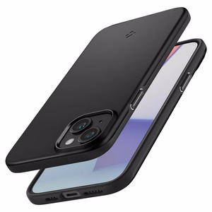 Spigen Thin Fit dėklas telefonui iPhone 15 - juodas