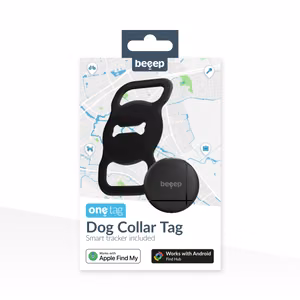 Поисковая метка Beeep OneTag для собак, Apple Find My / Android, чёрная