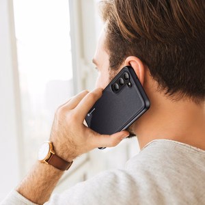 Dux Ducis Fino dėklas Samsung Galaxy S23+ su silikoniniu rėmeliu pilkas