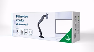 Gembird MA-DA1-03 monitoriaus laikiklis arba stovas 88,9 cm (35") Stalas Juoda