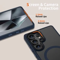 Tech-Protect MagMat Magnetinis dėklas telefonui Samsung Galaxy S25 Ultra - skaidrus mėlynas