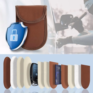 Tech-Protect KLR100 automobilio raktų dėklas su RFID apsauga - rudas