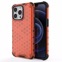 Honeycomb Case šarvu dangtelis su TPU buferiu iPhone 13 Pro raudonas