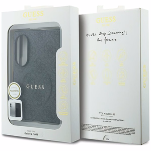 Juodas „Guess 4G Classic MagSafe“ dėklas, skirtas „Samsung Galaxy Z Fold8“