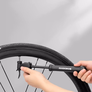 ROCKBROS TM-1701P 80 PSI Mini Bicycle Pump for Presta and Schrader Valves - Black