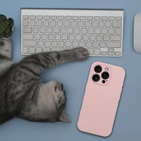 Silikoninis dėklas 2mm IPHONE 15 suderinamas su Magnetine smėlio rožinė