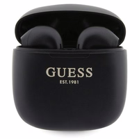 Guess GUTWST26PSK TWS Bluetooth ausinės + įkrovimo stotelė - juodos Classic EST logotipas