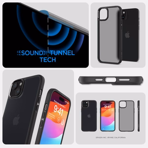 Spigen Ultra Hybrid dėklas, skirtas iPhone 15 6.1", matinis juodas